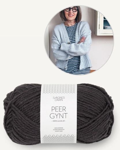Gween Cardigan | classique, style club de lecture, en fil Peer Gynt de Sandnes Garn