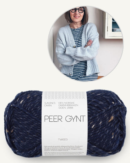 Gween Cardigan | classique, style club de lecture, en fil Peer Gynt de Sandnes Garn