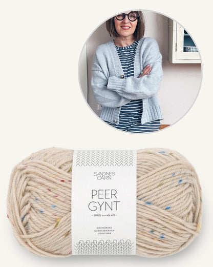Gween Cardigan | classique, style club de lecture, en fil Peer Gynt de Sandnes Garn