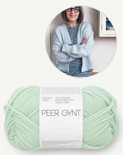 Gween Cardigan | classique, style club de lecture, en fil Peer Gynt de Sandnes Garn