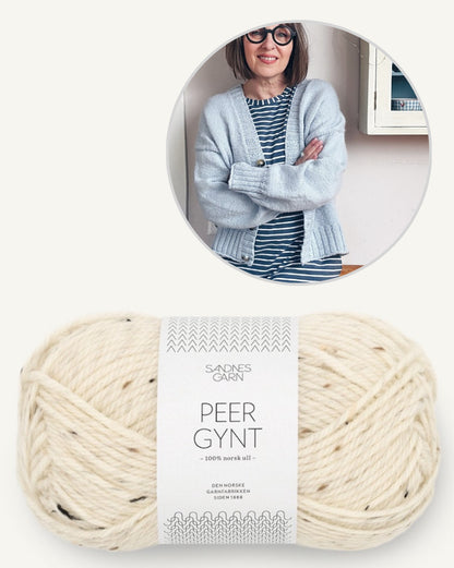 Gween Cardigan | classique, style club de lecture, en fil Peer Gynt de Sandnes Garn