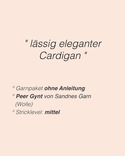 Gween Cardigan | classique, style club de lecture, en fil Peer Gynt de Sandnes Garn