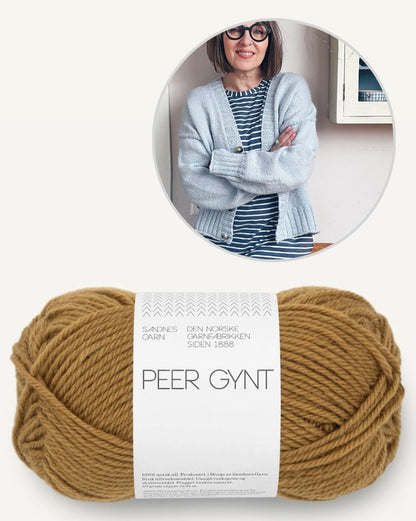 Gween Cardigan | classique, style club de lecture, en fil Peer Gynt de Sandnes Garn