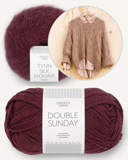 Haley Pullover | piękny warkoczowy wzór z Double Sunday i Tynn Silk Mohair od Sandnes Garn