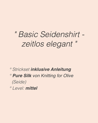 Hanuma Shirt | lässiges Basic Tee aus Pure Silk von Knitting for Olive