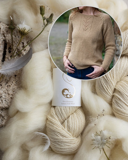 Sweter Harvest | delikatne warkocze z Elements DK od Eriu
