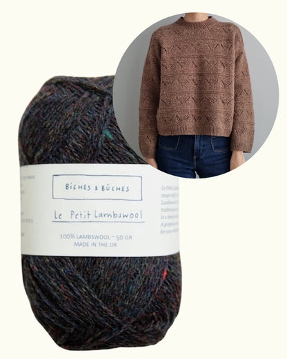 Hazelnut Sweater | zartes Muster aus Le Petit Lambswool von Biches & Bûches