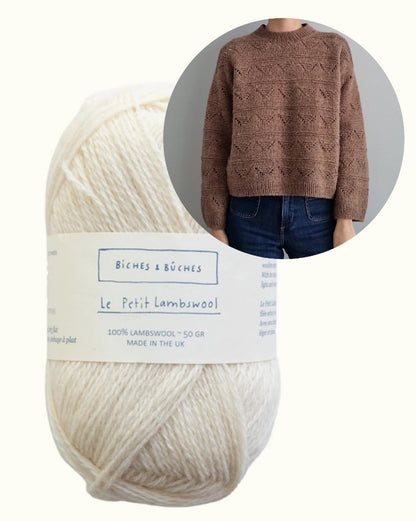 Hazelnut Sweater | zartes Muster aus Le Petit Lambswool von Biches & Bûches