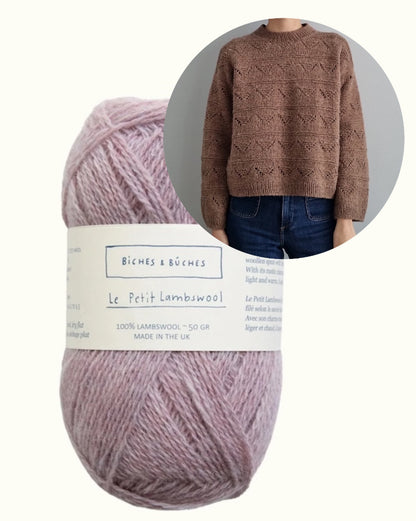 Hazelnut Sweater | zartes Muster aus Le Petit Lambswool von Biches & Bûches