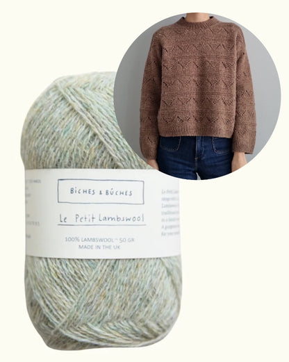 Hazelnut Sweater | zartes Muster aus Le Petit Lambswool von Biches & Bûches