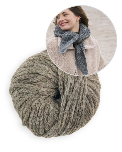 Hazel Scarf | varmt tørklæde i Sheepsoft Fibreknit fra Bramble & Fleece