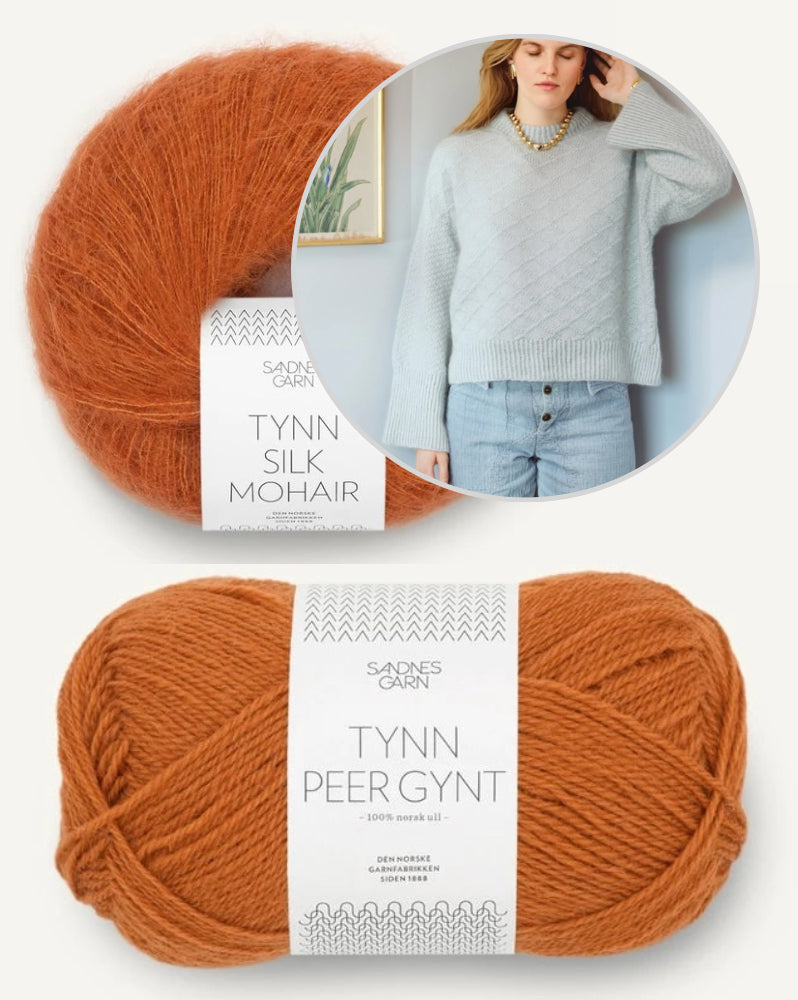 Heather Sweater Cable Edition aus Tynn Silk Mohair und Tynn Peer Gynt  Kollektion 2409 DIY 6