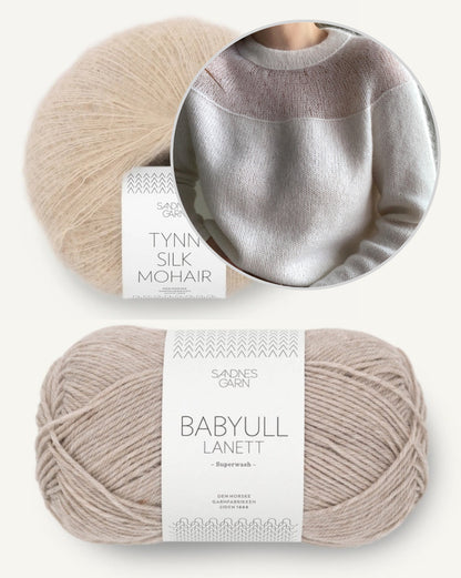 Heaven Blouse | romantisch feminin aus Babyull Lanett und Tynn Silk Mohair von Sandnes Garn