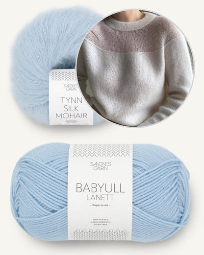 Heaven Blouse | romantisch feminin aus Babyull Lanett und Tynn Silk Mohair von Sandnes Garn