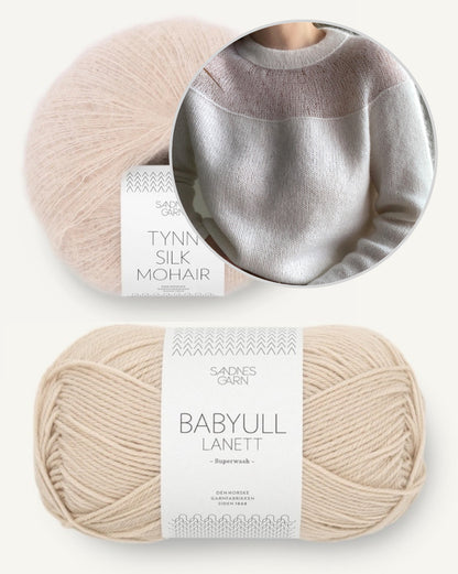 Heaven Blouse | romantisch feminin aus Babyull Lanett und Tynn Silk Mohair von Sandnes Garn