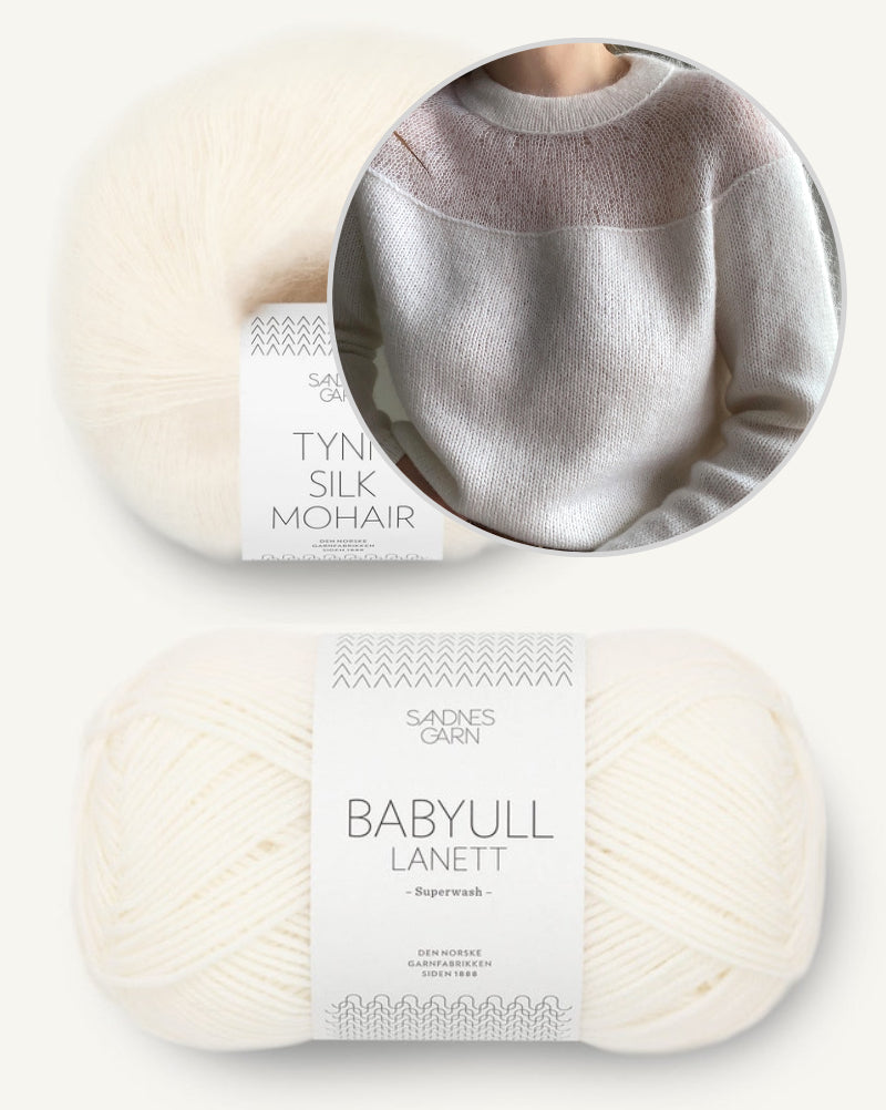 Heaven Blouse | romantisch feminin aus Babyull Lanett und Tynn Silk Mohair von Sandnes Garn