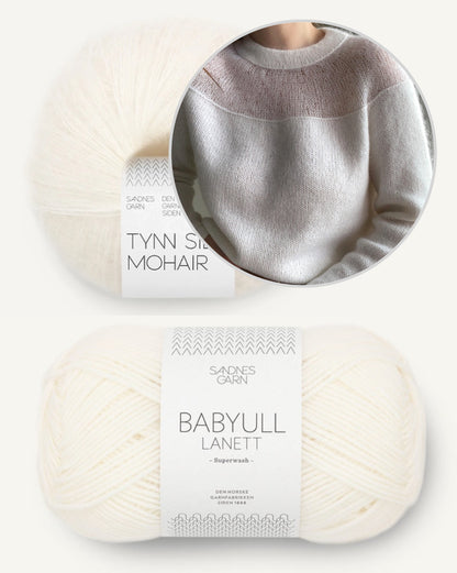 Heaven Blouse | romantisch feminin aus Babyull Lanett und Tynn Silk Mohair von Sandnes Garn
