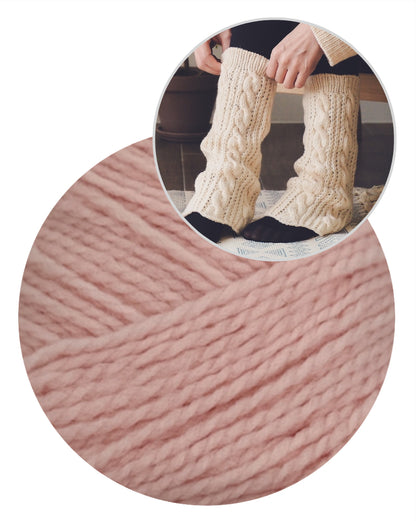 Heidi Leg Warmers | warm cable knit leg warmers made from Woolia by Gepard Garn