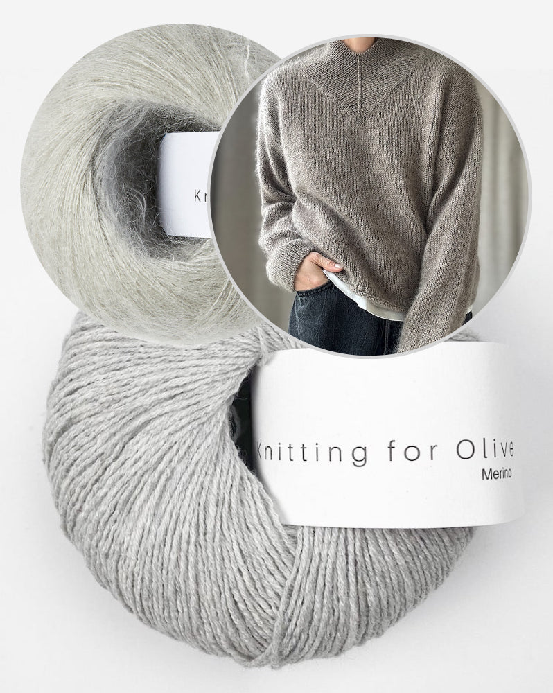 High V Loop Sweater | lässiger oversize Pullover aus Merino und Soft Silk Mohair von Other Loops