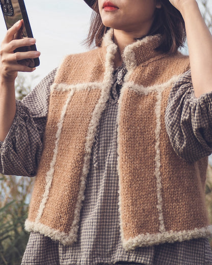 Mellow Vest | luxueuse et d'une beauté classique en cashmere Large et Curly de Cardiff