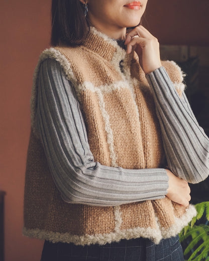 Mellow Vest | luxueuse et d'une beauté classique en cashmere Large et Curly de Cardiff