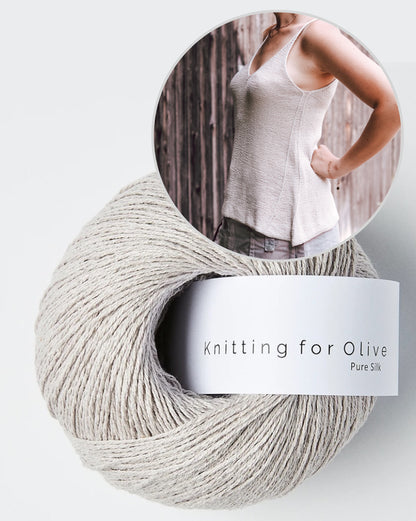 Isadora Top | ligne A flatteuse en Pure Silk de Knitting for Olive