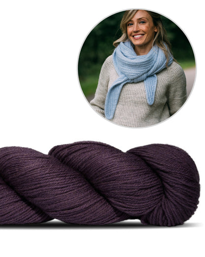 Châle Jaunty | simple et magnifique, en Cheeky Merino Joy de Rosy Green Wool