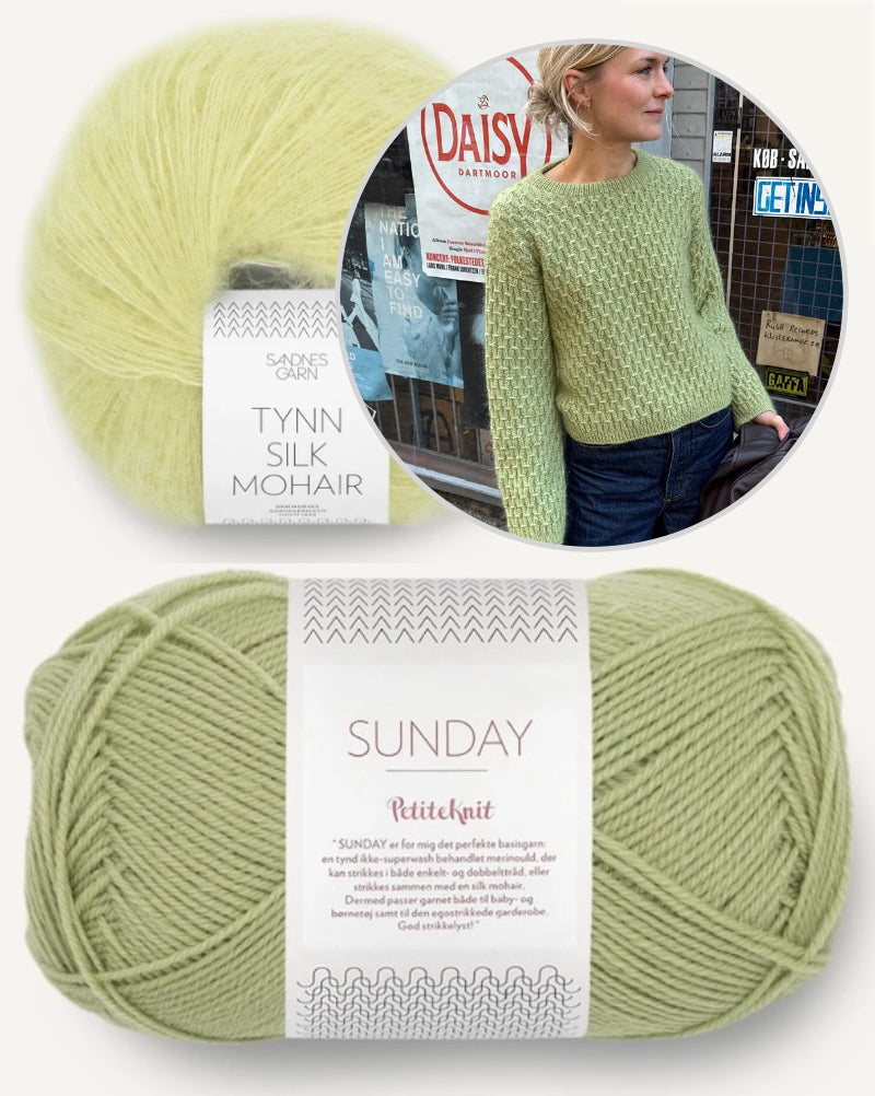 Jenny Blouse | Motif smock moelleux en Sunday et Primo Tynn Silk Mohair de Sandnes Garn
