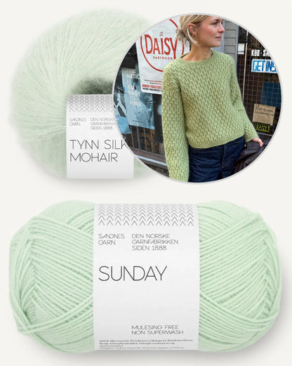 Jenny Blouse | Motif smock moelleux en Sunday et Primo Tynn Silk Mohair de Sandnes Garn