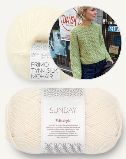 Jenny Blouse | Motif smock moelleux en Sunday et Primo Tynn Silk Mohair de Sandnes Garn
