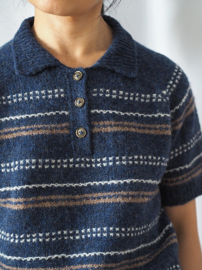 Morse Polo | delikatne prążki strukturalne z Le Petit Lambswool od Biches & Bûches
