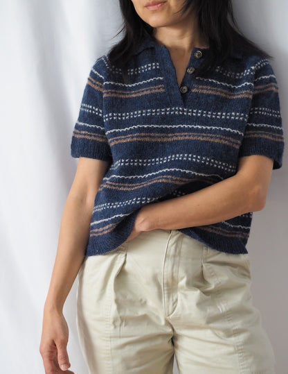 Morse Polo | delikatne prążki strukturalne z Le Petit Lambswool od Biches & Bûches