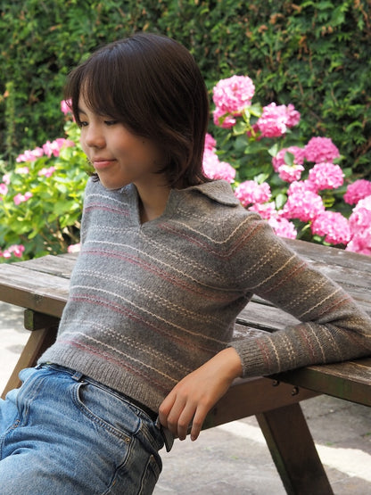 Morse Polo | delikatne prążki strukturalne z Le Petit Lambswool od Biches & Bûches