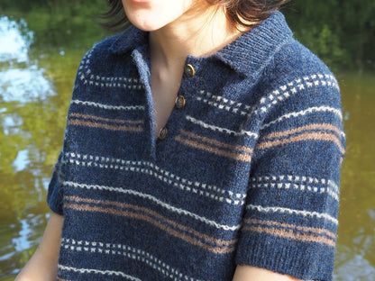 Morse Polo | delikatne prążki strukturalne z Le Petit Lambswool od Biches & Bûches