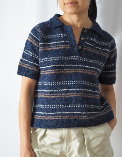Morse Polo | delikatne prążki strukturalne z Le Petit Lambswool od Biches & Bûches