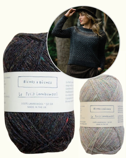 Junction Sweater | romanttinen norjalaisneule Biches & Bûchesin Le Petit Lambswool -langasta