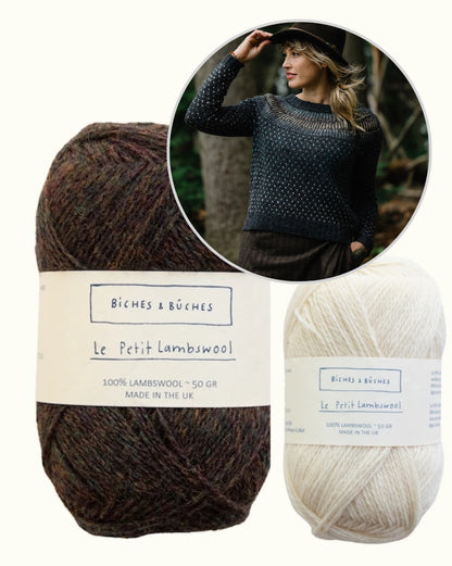 Junction Sweater | romanttinen norjalaisneule Biches & Bûchesin Le Petit Lambswool -langasta