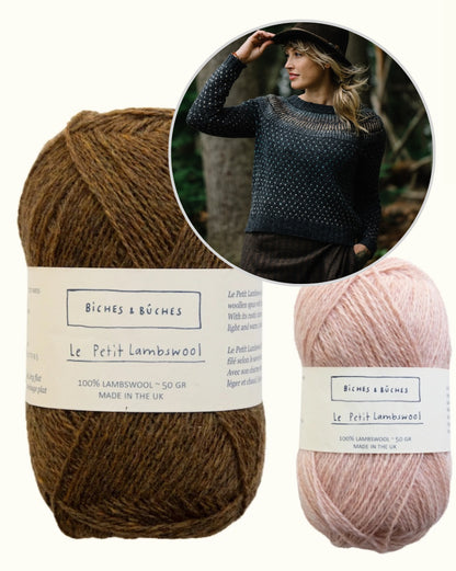 Junction Sweater | romanttinen norjalaisneule Biches & Bûchesin Le Petit Lambswool -langasta