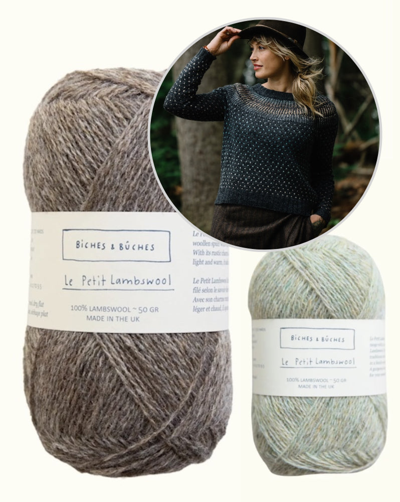 Junction Sweater | romanttinen norjalaisneule Biches & Bûchesin Le Petit Lambswool -langasta