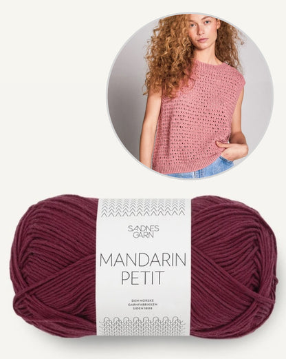 June Top Sandnes | lässiges Lochmuster aus Mandarin Petit von Sandnes Garn
