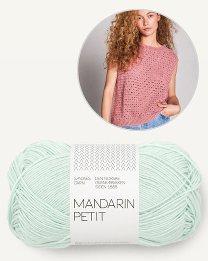 June Top Sandnes | lässiges Lochmuster aus Mandarin Petit von Sandnes Garn