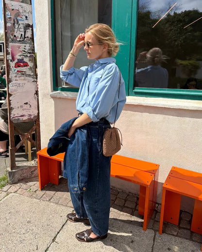 Juno Satchel | motif perforé délicat en Crealino de Lang Yarns