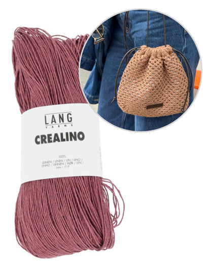 Juno Satchel | motif perforé délicat en Crealino de Lang Yarns