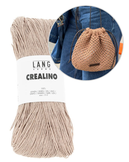Juno Satchel | motif perforé délicat en Crealino de Lang Yarns