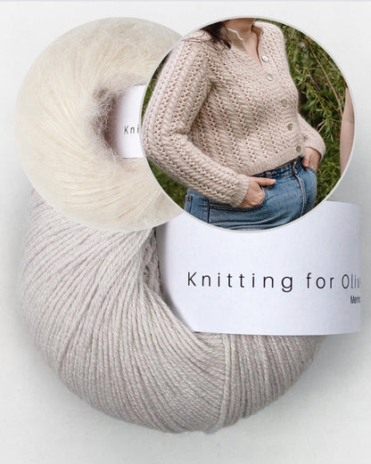 Cathy Cardigan | ravissant motif en dentelle en mérinos et Soft Silk Mohair de Knitting for Olive