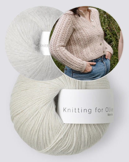 Cathy Cardigan | ravissant motif en dentelle en mérinos et Soft Silk Mohair de Knitting for Olive