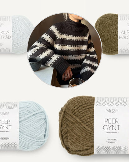 PetiteKnit Key Sweater mit Peer Gynt und Alpakka Folgetrad von Sandnes Garn 9