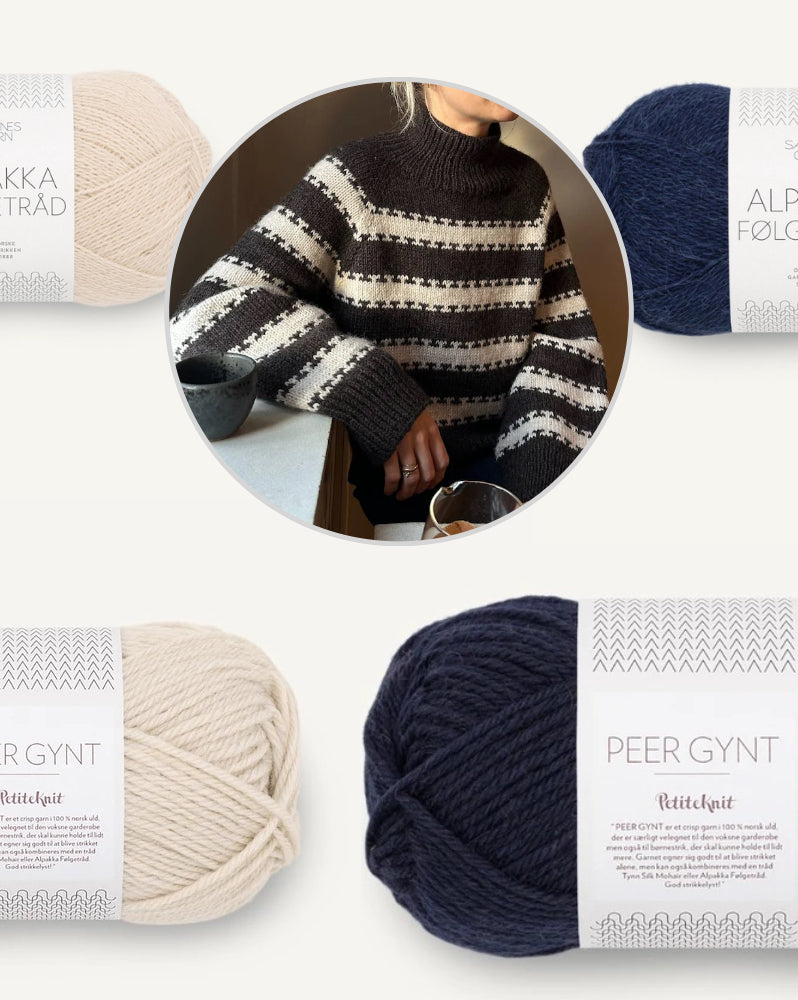 PetiteKnit Key Sweater mit Peer Gynt und Alpakka Folgetrad von Sandnes Garn 13
