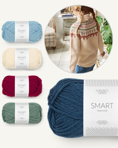 Childhood Sweater | Norwegian pattern with Smart by Sandnes Garn