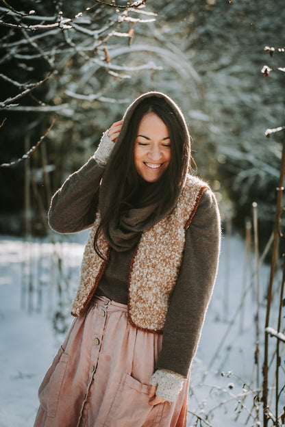 Mellow Vest Chunky | verspielter Lagen Look aus Teddy Dear und Brisa